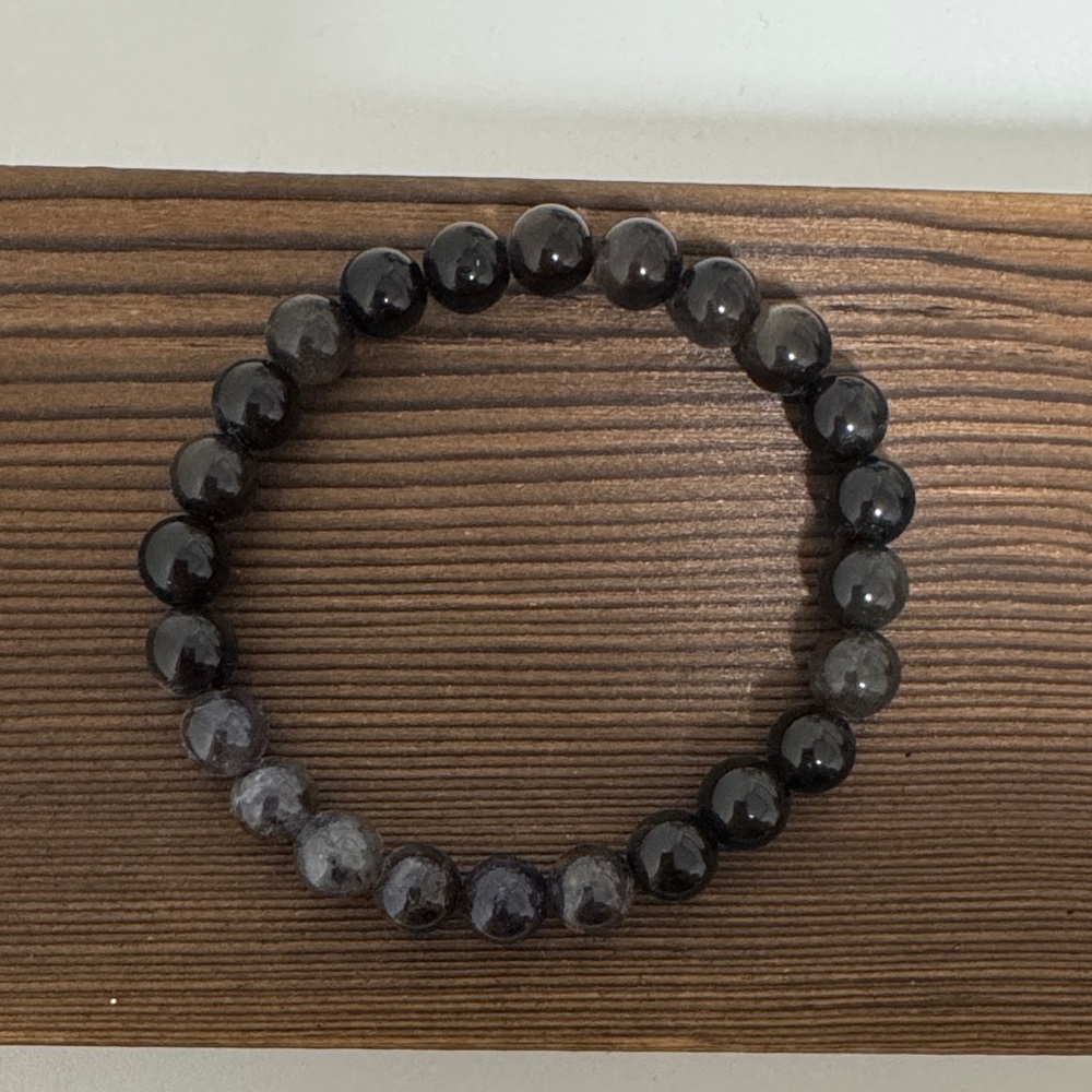 Black Obsidian Beaded Bracelet